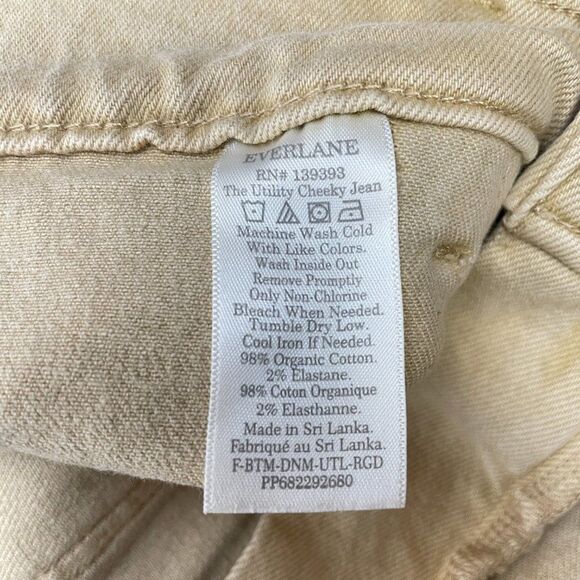 Everlane The Utility Cheeky High Rise Straight Leg Cotton Jean Desert Clay 30 - Picture 6 of 9